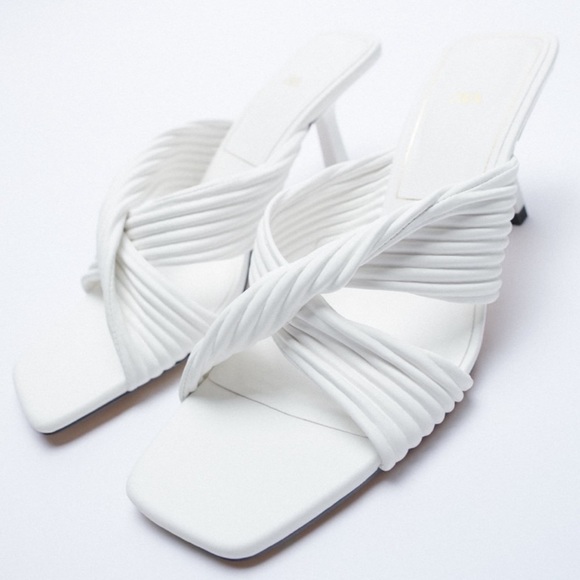 Zara Shoes - Zara pleated strap heeled sandals